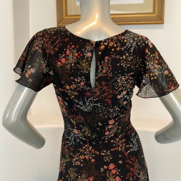 ModCloth Fit & Flare Midi Dress Floral Sequined S - Picture 7 of 11